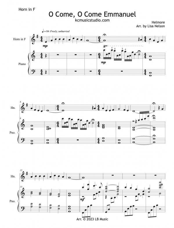 O Come O Come Emmanuel - Horn